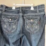 womens size 13 mens 34x34 y2k zipper embroidered denim jeans bottoms Blue Photo 1