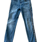 ZARA  Rhinestone Colorful Metallic Stripe‎ Jeans size 8 Photo 0