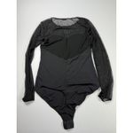 Oysho Body Sheer Polka Dot Long Sleeve Top Black L Photo 5