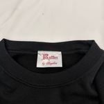 Ruffles by Angelica Vintage Crewneck Sweatshirt Pullover Sweater Rhinestone Rose Black Size M Photo 2