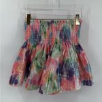 Queen of Sparkles rainbow tie dye smocked party club shorts size xs Blue Photo 1
