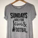 Coverstitched Sundays are for Jesus & Football top gray medium Photo 1