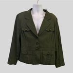 Studio 1940 Olive Green Women's Blazer Jacket With Four Pockets & Button Photo 5