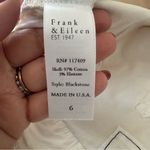 Frank & Eileen  Blackstone Pants size 6 Chalk Twill‎ Raw Hem Ankle Khakis Photo 12