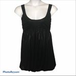 Bebe  Shiny Black Mini Party Dress Low Demi Cup Size Small Photo 1