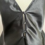 Victoria's Secret Vintage Nighty Body Suit Silky Plunge Covered Button Black Photo 3