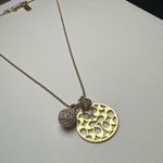 Coach Designer Signed Rhinestone Bead Gold Disc C Logo Gold Tone Necklace Photo 9