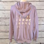 The Moon Sweatshirt Pullover Hoodie Purple w Phases-Large Photo 1