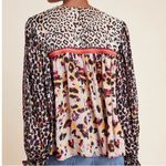Anthropologie NWOT Bl^nk London Joelle Embroider Leopard peasant blouse XS $128 Photo 2