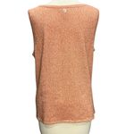 St. John Sport Tank Top Womens L Orange Knit Wool Blend Crochet Yacht Old Money Photo 2