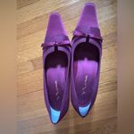 Nina Burgundy Bow Pointed Toe Kitten Heels, Size 11 Medium Photo 3