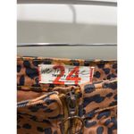Free People We the Free Leopard Mini Skirt Brown Black Full Zip Raw Hem Sz 24 Photo 3