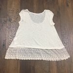 Urban Outfitters Kimchi Blue Cream Knit Sweater With Lace Trim Photo 3