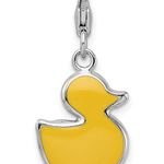 Sterling Silver Amore La Vita Enameled 3-D Duck Charm Photo 2