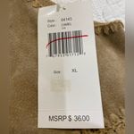 Designers Studio Originals Women’s Tan Suede Leather Cable Knit Vest Size XL. Photo 5