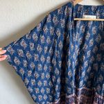 Abercrombie & Fitch Rare Blue Katina Kimono Fringe Robe Top Womens One Size Photo 6