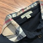 Burberry  Brit Nova Check ruched Collar Polo Shirt Black Size M button cotton Photo 3