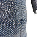 Massimo Dutti Textured Stripe Single Breasted Blazer Coat Jacket Blue Size 6 Photo 7