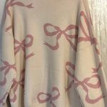 Altar'd State  pink bow Sweater Photo 2