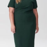 Universal Standard  Mary‎ Column Dress XS Dark Green Photo 0