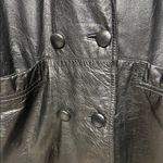 Vintage International Leather Collection size Large Women’s Black Trench Coat Photo 5