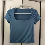 Live in the Moment Blue Crop Top Photo 1