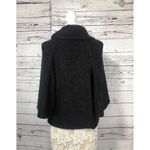 Maeve Maeva wool boucle coat cape with stand high neck in black size small Photo 7