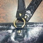 Coach  Poppy Black Patent Leather Daisy Tote Photo 10
