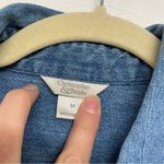 Christopher & Banks  Denim Button Down Red Apples Embroidery Grandma Core Shirt M Photo 3