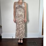 Here Comes the Sun Stunning  Velvet Beige Midi Dress Size XS NWT Photo 3