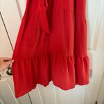 Simply Vera, Vera Wang Simply Vera Vera Wang Rouched Halter Dress Red M High Low Asymmetric Sleeveless Photo 7
