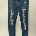 American Eagle  Outfitters Distressed Blue Skinny Jeans Photo 0