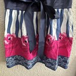 Vtg Babydoll Top Womens S Blue Striped Coquette Y2K Soft Girl Fairy Club Wear Size 4 Photo 3