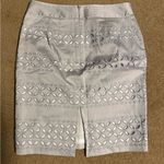 White House | Black Market  White Patterned Pencil Skirt Photo 2