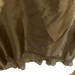 Soft Surroundings Womens Maxi Skirt L Gold Textured Satin Burnout Boho Whimsy Photo 6