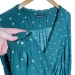 Abercrombie & Fitch Women’s Green Geo Print Lace Trim Wrap Top XL Photo 1