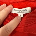 Santa Baby Cropped Sweatshirt Women’s Size Large Red Photo 1