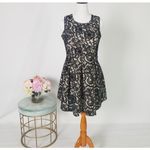 Heart soul ‎ Lace Fit & Flare Party Dress Sleeveless Black Beige M Photo 1