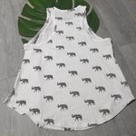 Fifth Sun NWOT White Elephant Print Tank Top Graphic Tee New Photo 2