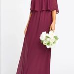 Show Me Your Mumu Caitlin Ruffle Maxi Dress Gown Burgundy Maroon Bridal Long NWT Photo 5