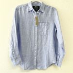 J.Crew  Garcon classic shirt in Baird McNutt Irish linen French Blue Size 00 Photo 4
