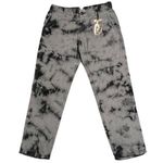 L'Agence LA't Pants Women's Size 25 Black Gray Tie Dye Cropped Relaxed Fit Ankle Photo 0