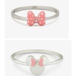 NWT Set of 2 Pura Vida Disney Minnie Mouse Rings Minnie Ears Minnie Bow Size 6 Silver Photo 1
