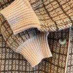 Saltwater Luxe  Tan Brown Plaid Neutral Lorelei Long Duster Cardigan Jacket Small Photo 4