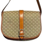 CELINE • vintage Macadam Triompe canvas and leather shoulder bag Photo 0