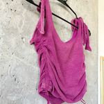 Free People  Pink Ruched Tank Top Photo 1