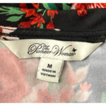 Pioneer Woman Shirt Womens Medium Black Red‎ Floral Flower Casual Bloomcore Photo 6