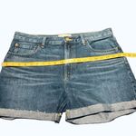 Everlane Denim Short Size 31 Organic Cotton Cut Off Rolled Hem Mid Rise Blue Photo 3