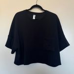 Spanx  AirEssentials Cropped Pocket Tee Very Black Size 2X Photo 2