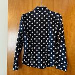Talbots Long Sleeve Button Up Top Shirt Blue White Polka Dots Dot Vintage Size 4 Photo 8